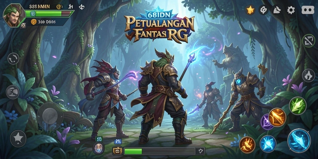 Tampilan gameplay seru dalam dunia RPG 68IDN.