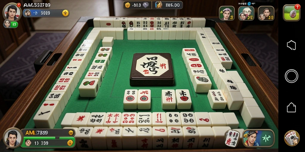 Tampilan gameplay menarik dari <strong>AMS789</strong> dengan ubin Mahjong berwarna-warni.