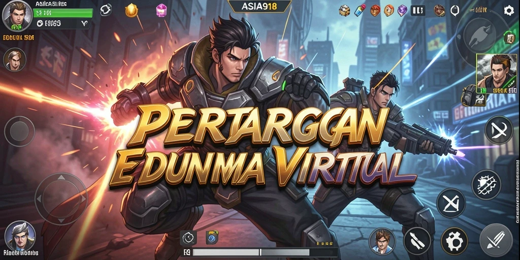 Tampilan seru dari gameplay pertarungan di ASIA918.