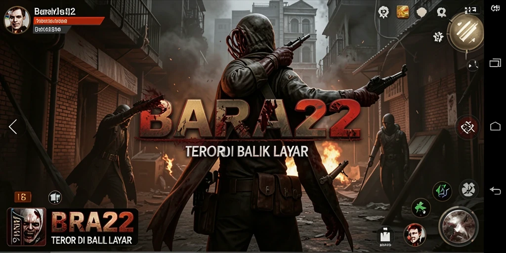Screenshot menampilkan momen menegangkan dalam gameplay BARA22.