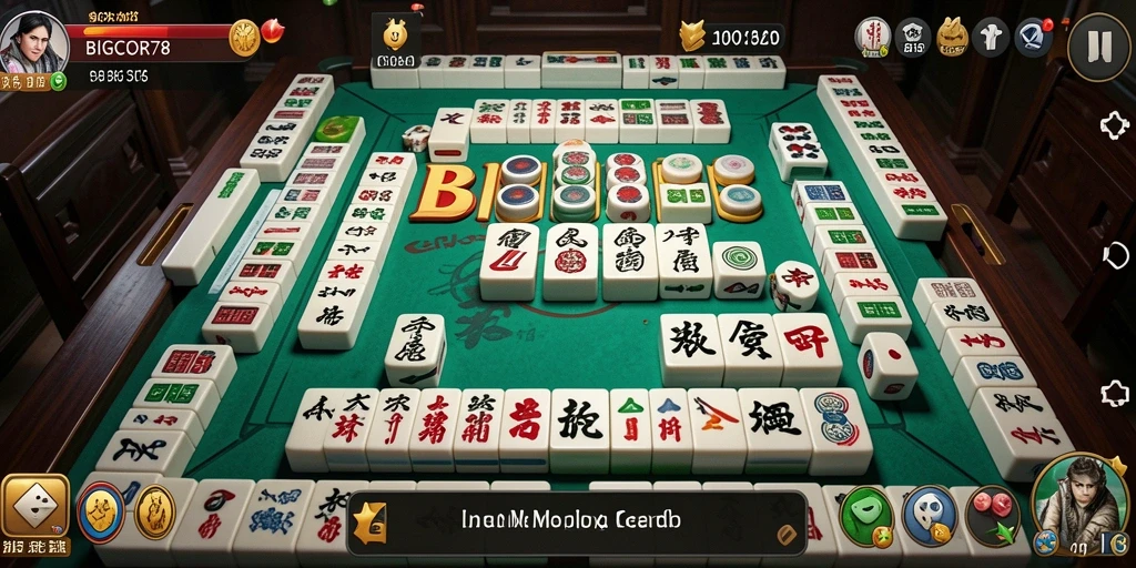 Tampilan gameplay menarik dari BIGCOR78 dengan mahjong yang menantang.