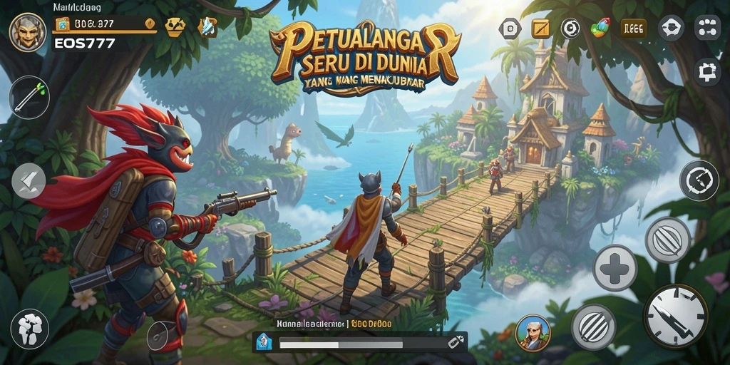 Tampilan gameplay EOS77 dengan petualangan yang mendebarkan.
