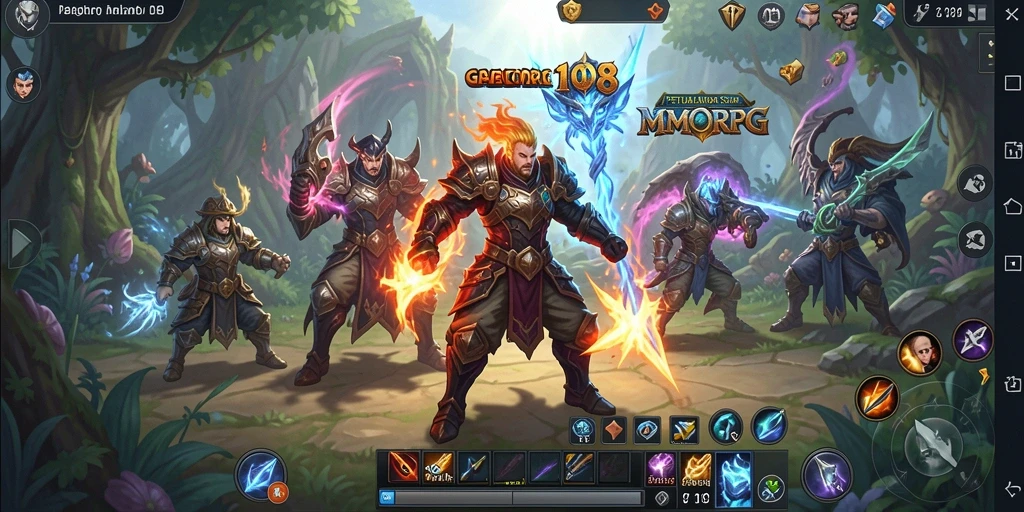 Screenshot gameplay GACOR108 menampilkan aksi seru dalam dunia MMORPG.