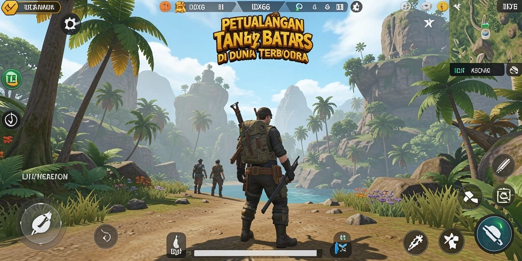 Screenshot IDX66 menampilkan petualangan seru di dunia terbuka.
