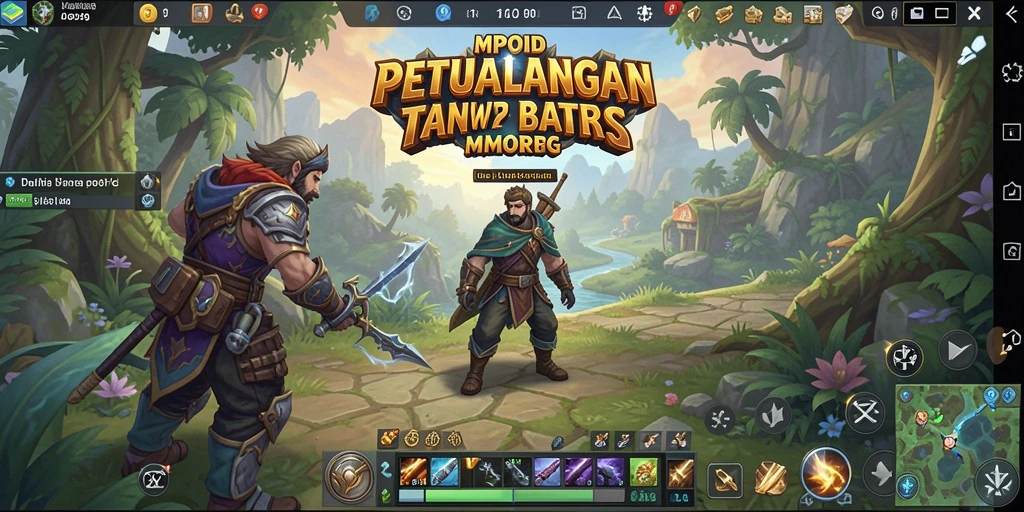 Screenshot utama MPOID menampilkan aksi pertempuran mendebarkan dalam dunia MMORPG.