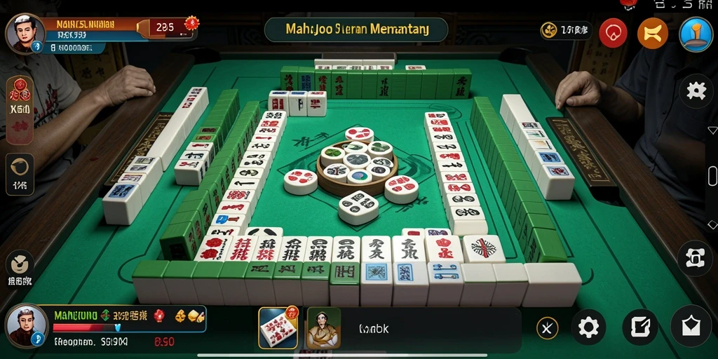 Tampilan gameplay Mahjong yang menegangkan dan seru.