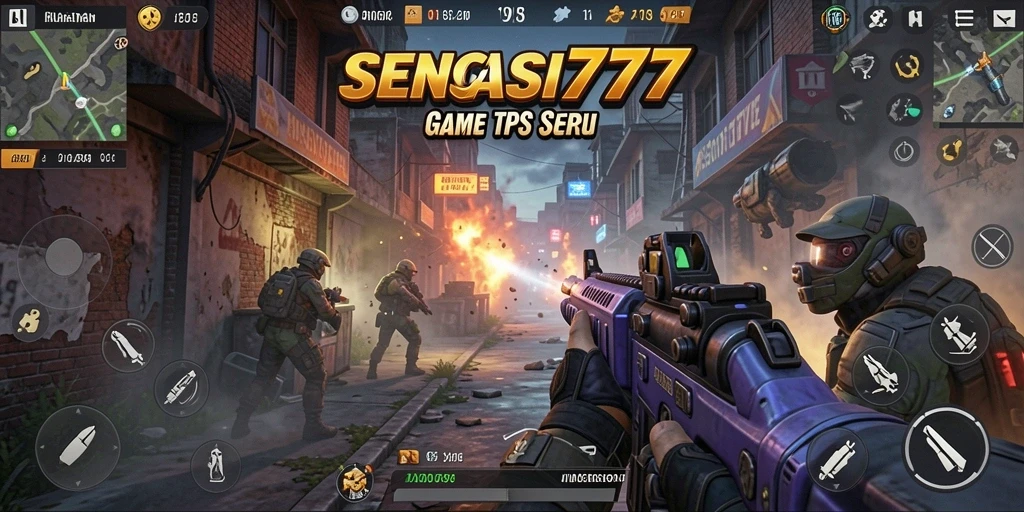 Tangkapan layar menampilkan aksi seru dalam gameplay TPS.