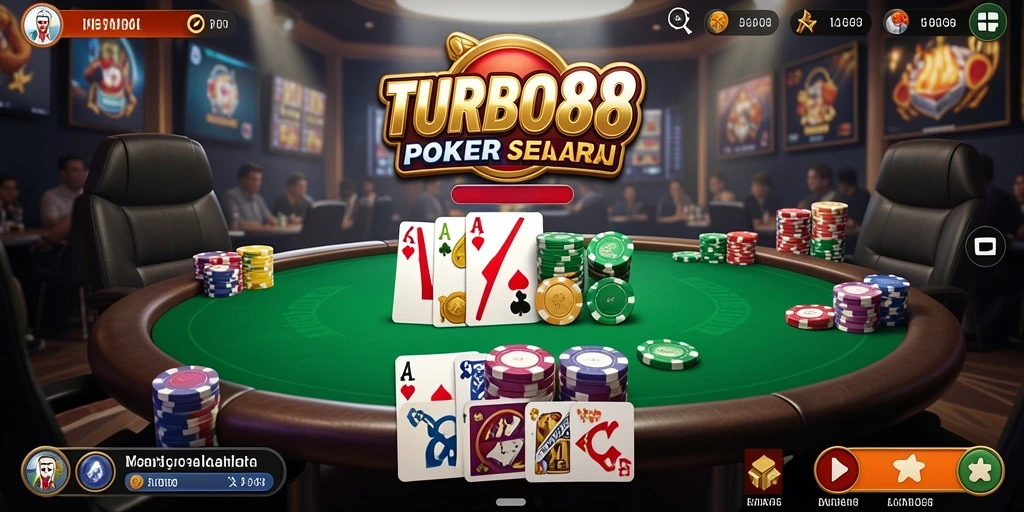 Tampilan seru gameplay <strong>TURBO88</strong> saat bermain Poker.